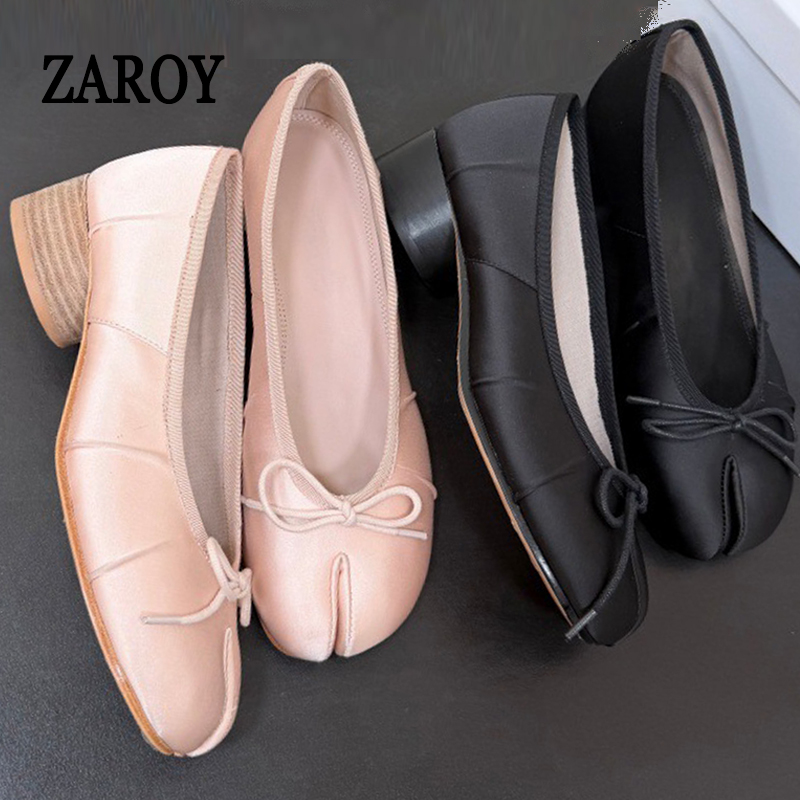 Slip Dress Satin - Ayrık Burunlu Tabi Kadın Topuklu Ayakkabılar