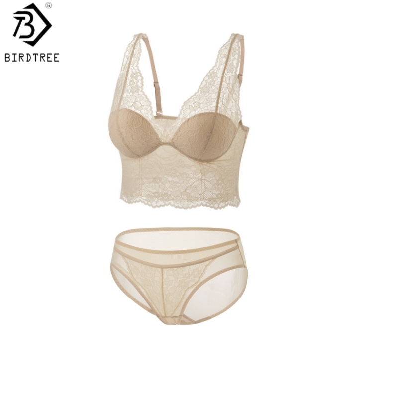 Bralette Wireless Soft - Birdtree, İpek Astarlı Kadın Zarif Sütyen