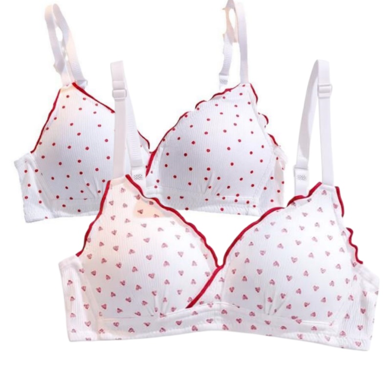 Bralette Wireless Soft - Sevimli Tatlı Kablosuz Sütyen Seti, Rahat