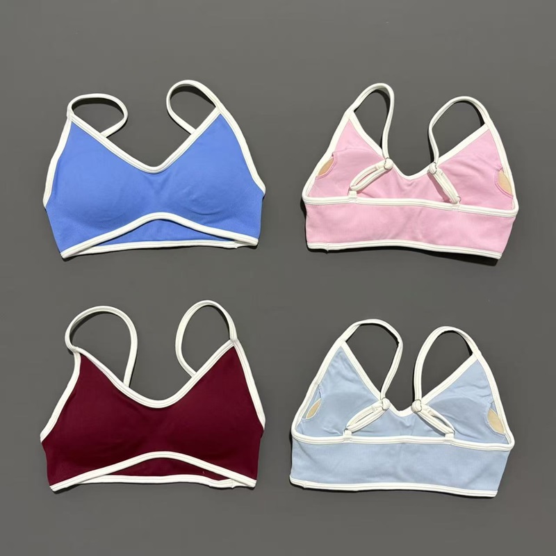 Strapless Bra Backless - Contrastline Kadın Sırtı Açık Örme Spor