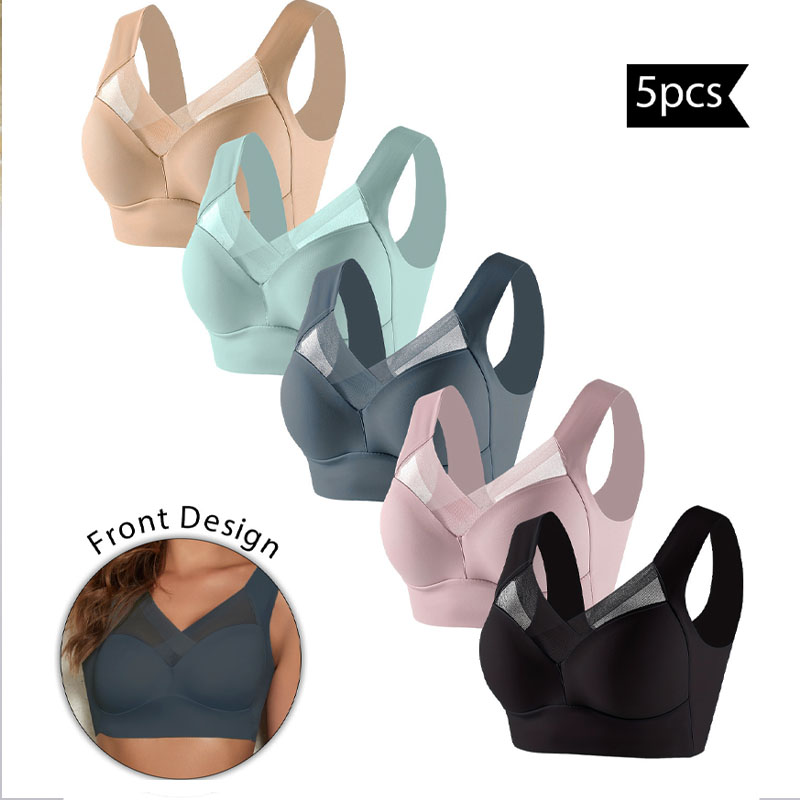 Bralette Wireless Soft - 5 adet kadın spor sutyeni tam
