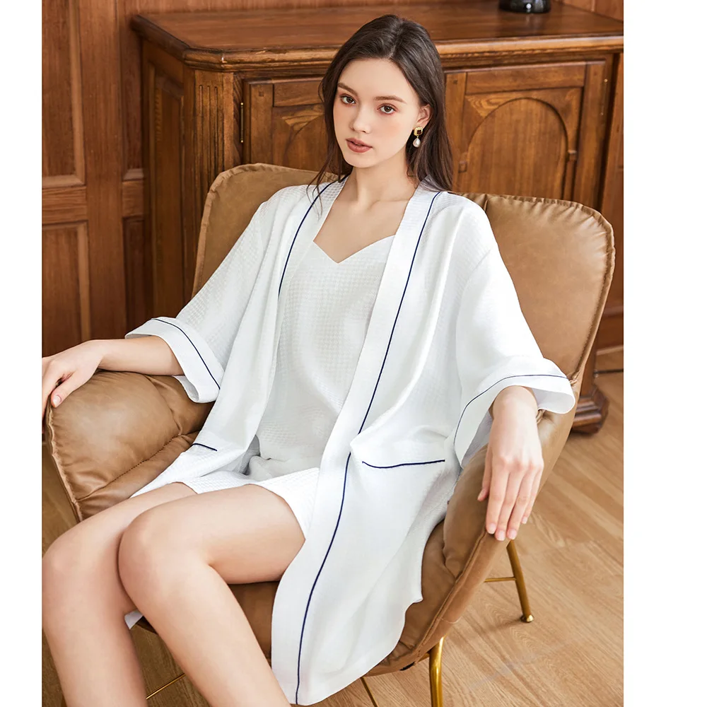 Waffle Jakarlı % 100% Dut Ipek - Robe Silk Women incelemesi ve fiyatı