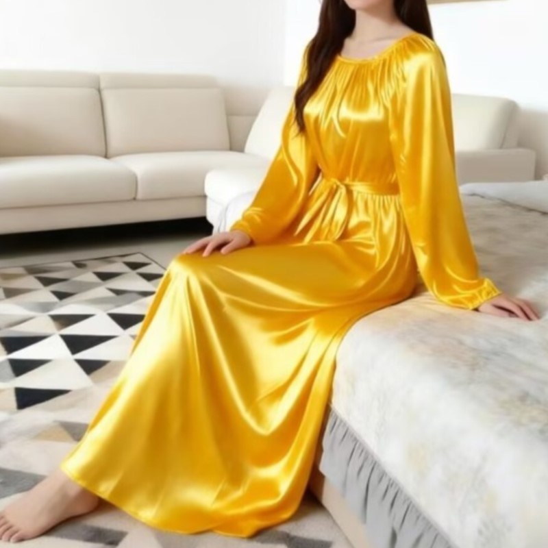 Parlak Buz İpek Gecelik Sabahl - Robe Silk Women incelemesi ve fiyatı