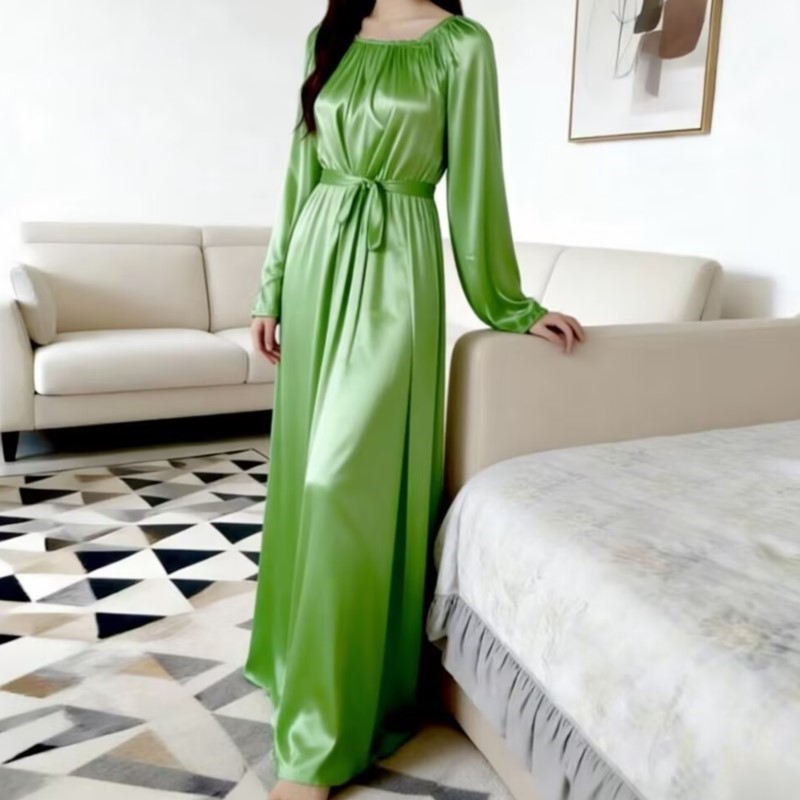 Parlak Buz İpek Gecelik Sabahl - Robe Silk Women incelemesi ve fiyatı