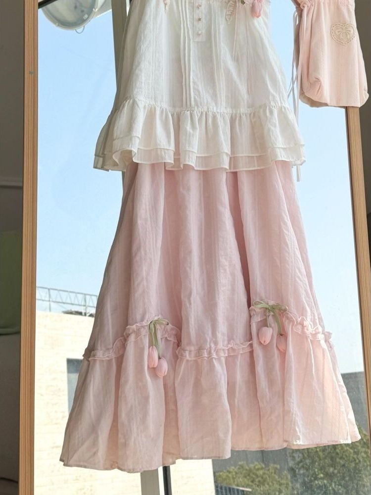 Tatlı Kawaii Fırfır Trim Lale  - Cami Top Lace incelemesi ve fiyatı